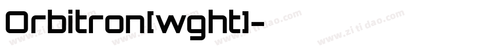 Orbitron[wght]字体转换